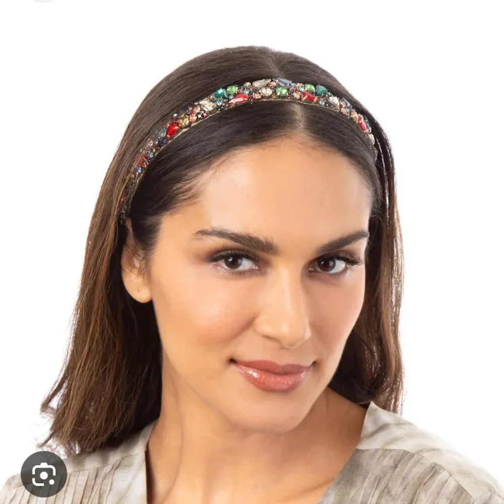 Deepa Gurnani Multi Color Jeweled Headband NWT - Picture 2 of 5